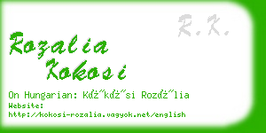 rozalia kokosi business card